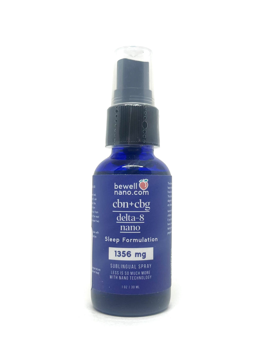 Bewellnano Sublingual Spray 1356 mg 1 oz. CBN CBG Delta 8   MotherNaturesRemedy